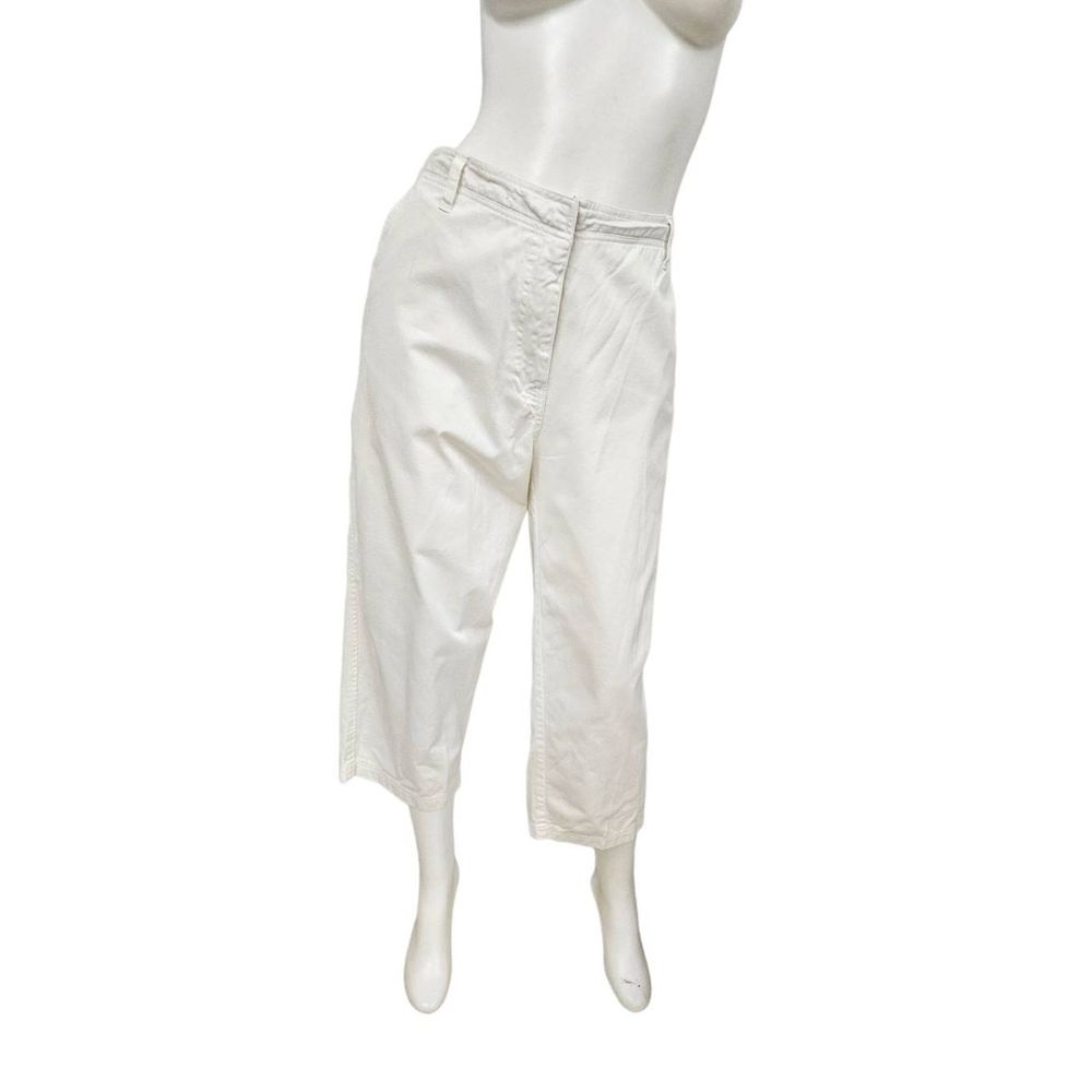 Susquehanna Trail White Straight Capri Pants 14